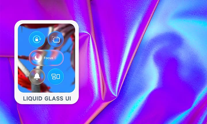 The fabric reflecting various colors under light like Apple’s Liquid Glass UI in IOS 26
