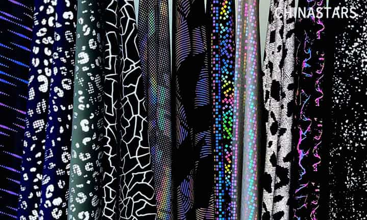 pattern printed reflective fabric