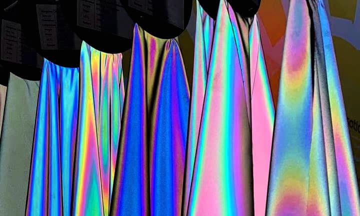 rainbow reflective fabric